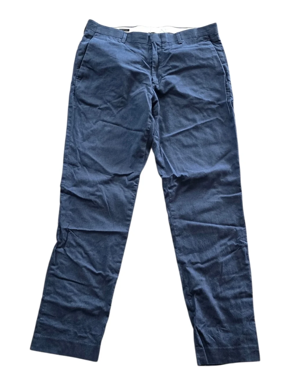 J. Crew Men's Dark Navy Ludlow Slim Cotton Blend Chino Pants 33